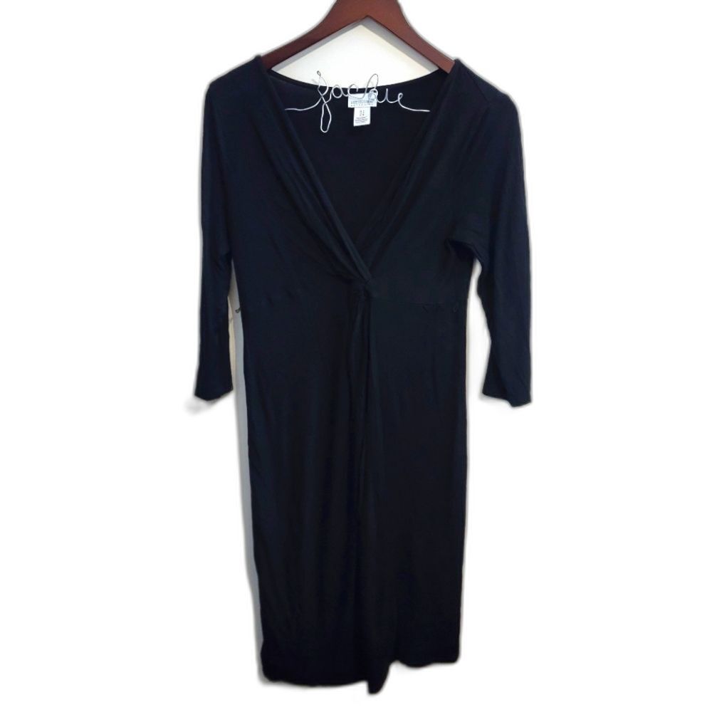 Motherhood Maternity Black Stretchy 3/4 Sleeve Dress Size Medium